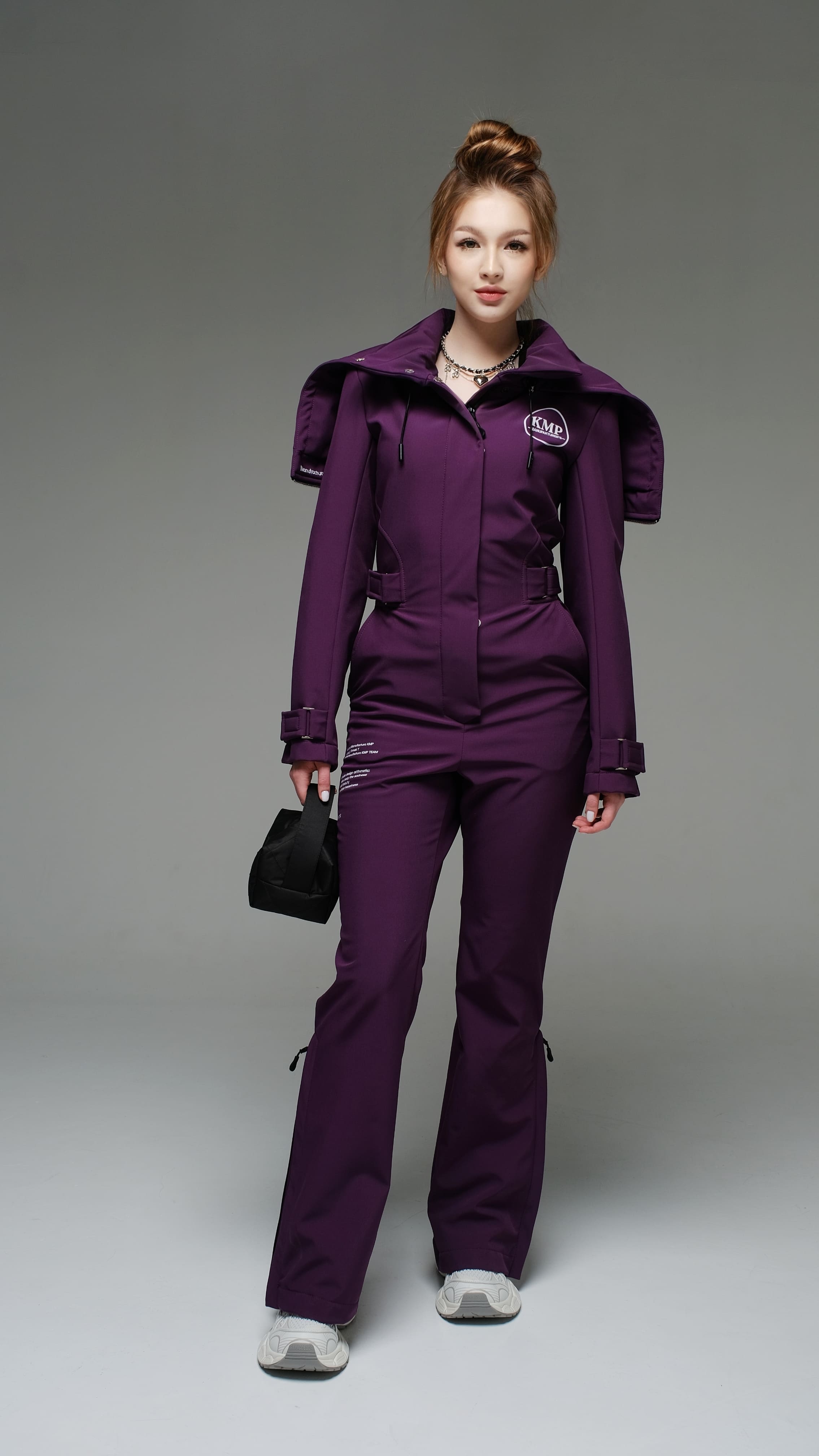 Женский демисезонный комбинезон Ривьера Стрит фиолетовый softshell