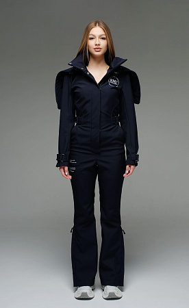 Женский комбинезон МонтеКарло Стрит песочный softshell Manufaktura KMP — вид спереди