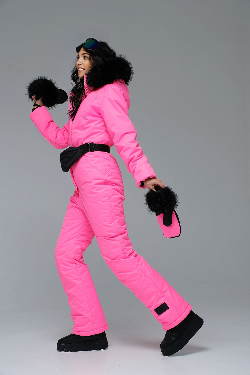 Зимний комбинезон "Легенда" модель casual розовый неоновый