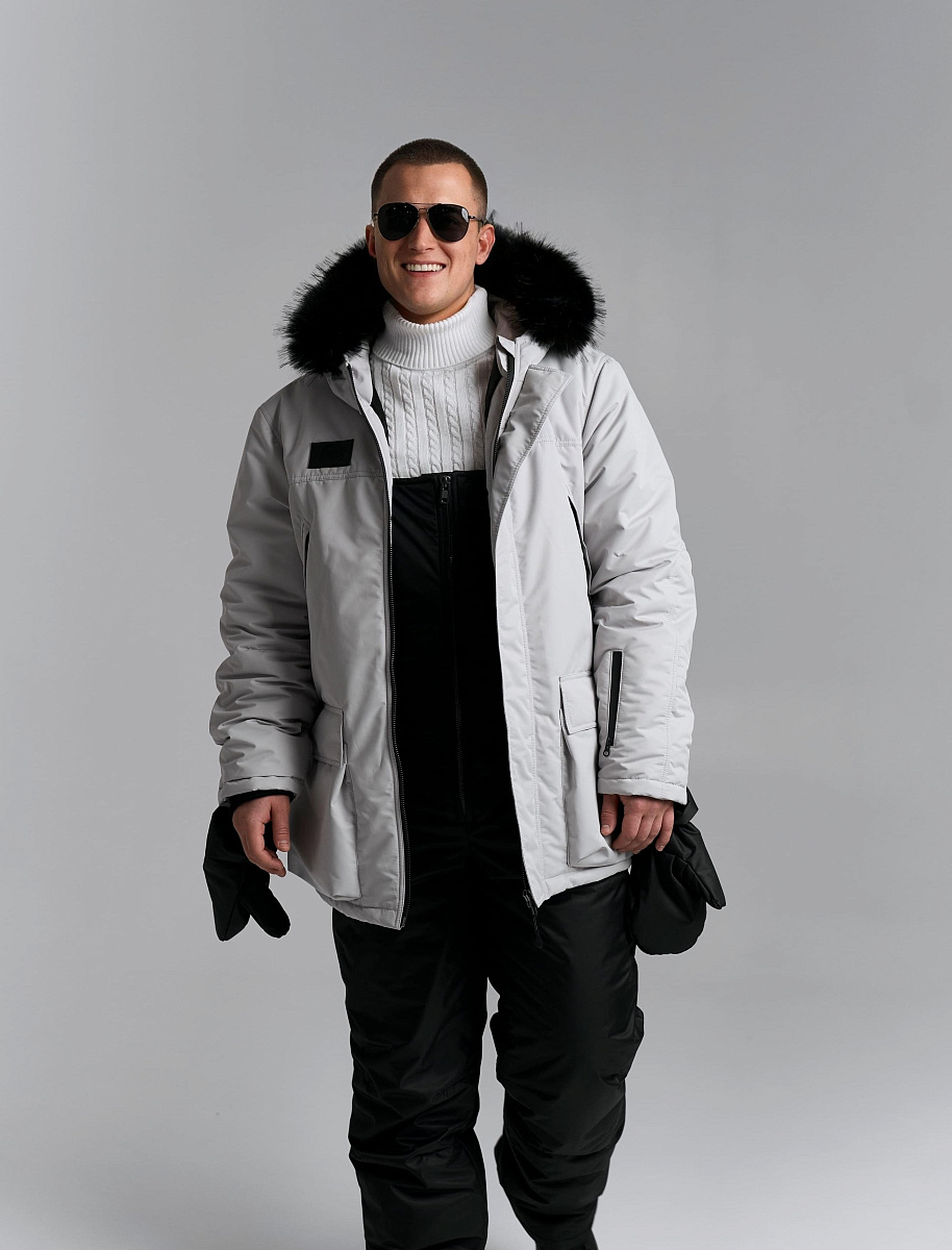 Мужская зимняя куртка, цвет платина