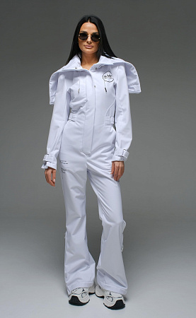 Женский комбинезон Cloud Стрит softshell белый Manufaktura KMP — вид спереди