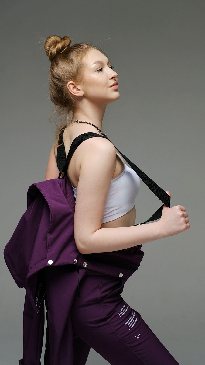 Женский демисезонный комбинезон Ривьера Стрит фиолетовый softshell