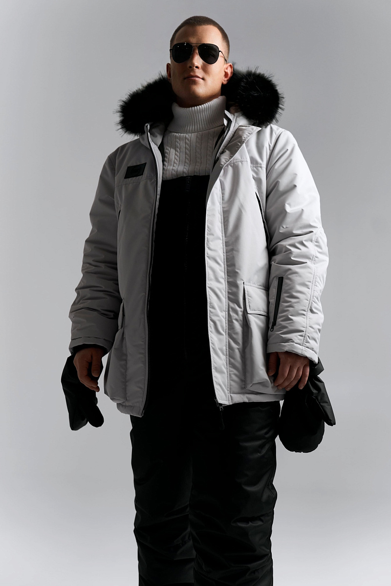 Мужская зимняя куртка, цвет платина