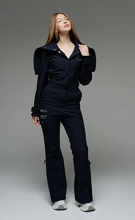 Женский комбинезон МонтеКарло Стрит песочный softshell Manufaktura KMP — вид спереди