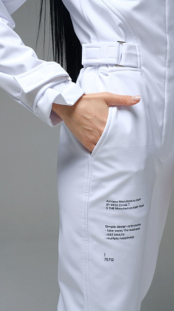 Женский комбинезон Cloud Стрит softshell белый Manufaktura KMP — вид спереди