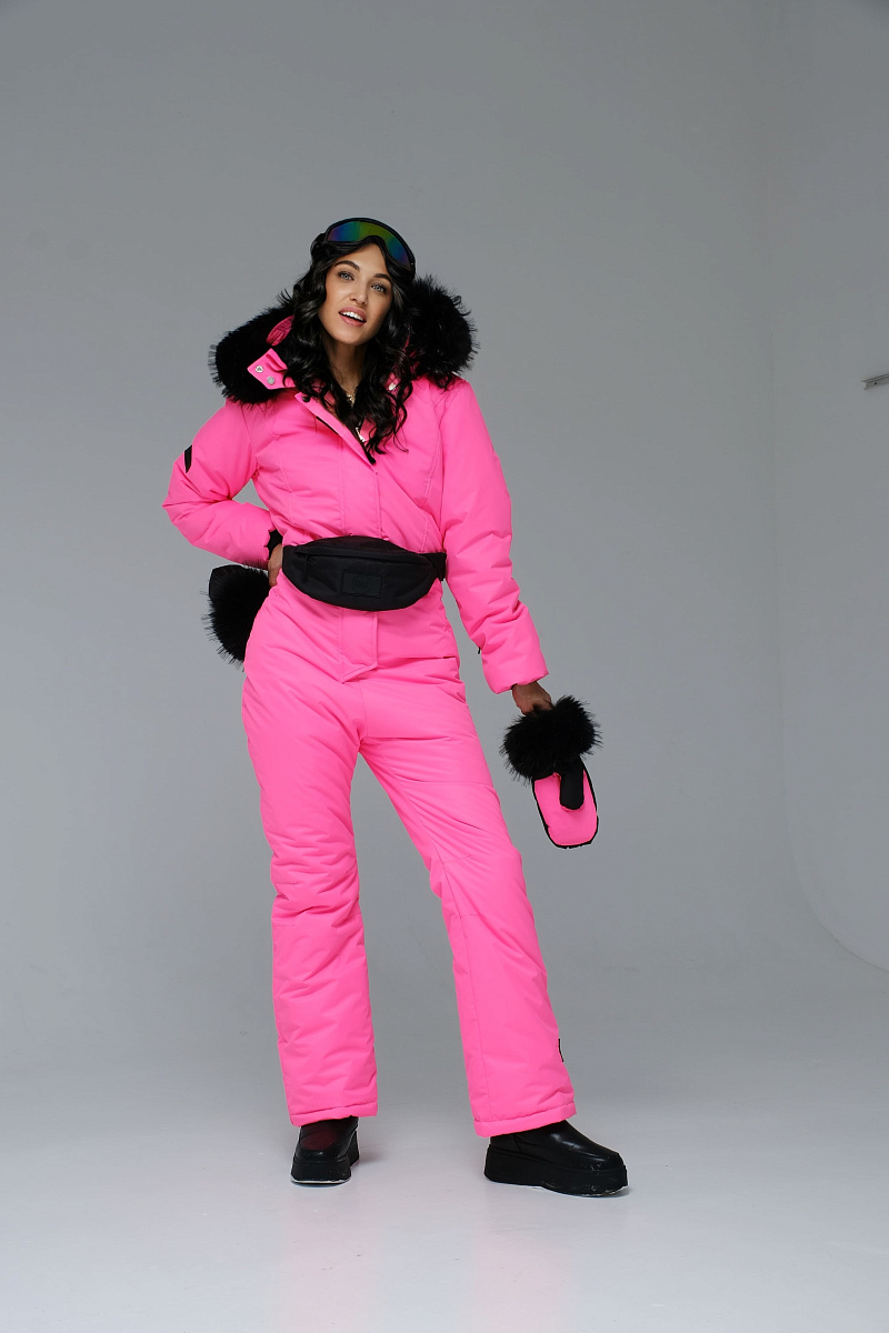 Зимний комбинезон "Легенда" модель casual розовый неоновый