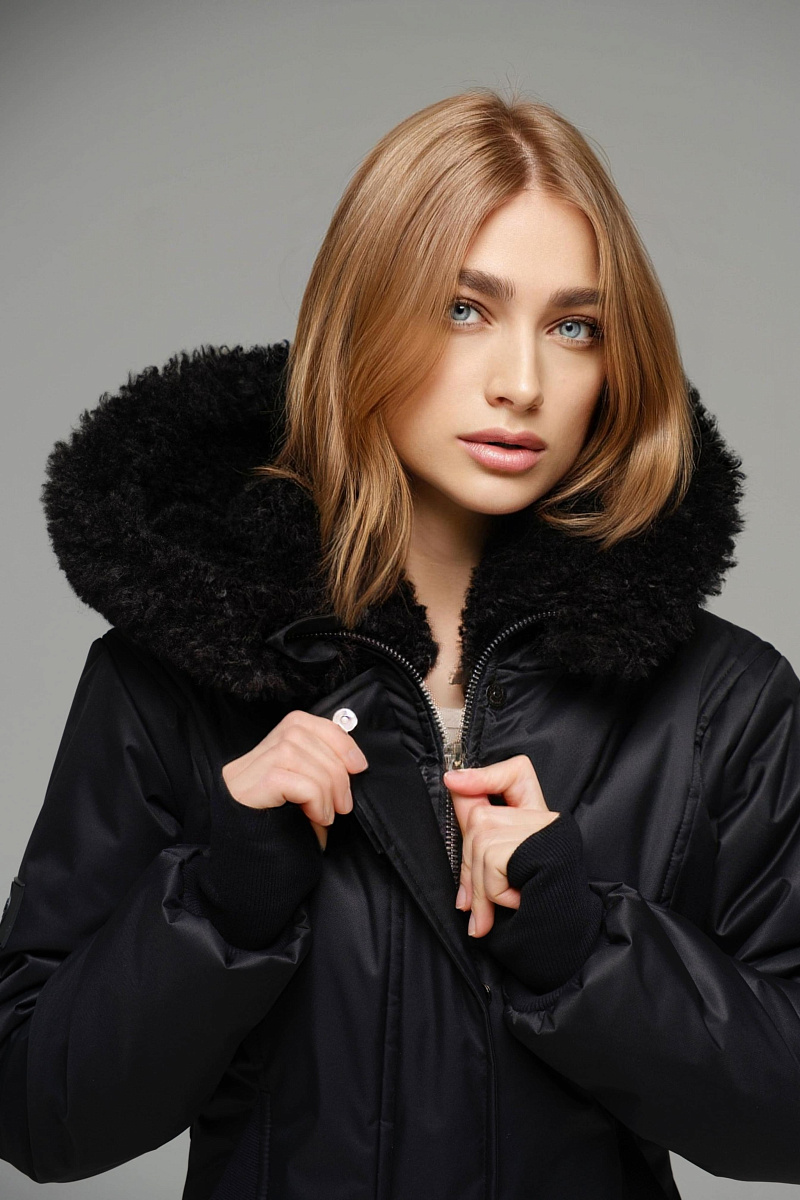 Зимний комбинезон Царица total black модель классика цвет черный