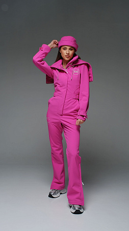 Женский комбинезон МуленРуж Стрит песочный softshell Manufaktura KMP — вид спереди