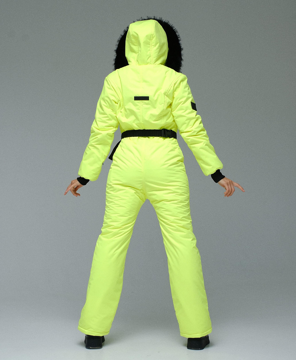 Зимний комбинезон "Солей Вандер" модель casual желтый неон