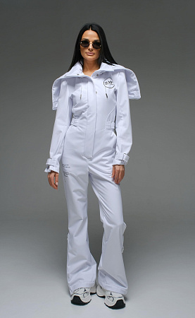 Женский комбинезон Cloud Стрит softshell белый Manufaktura KMP — вид спереди