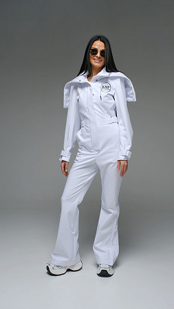 Женский комбинезон Cloud Стрит softshell белый Manufaktura KMP — вид спереди