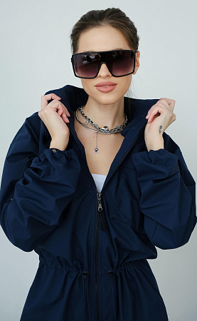 Комбинезон женский демисезонный мембранный Urban Нави  трехслойный ветрозащитный Manufaktura KMP — вид спереди