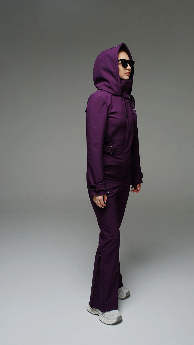 Женский демисезонный комбинезон Ривьера Стрит фиолетовый softshell