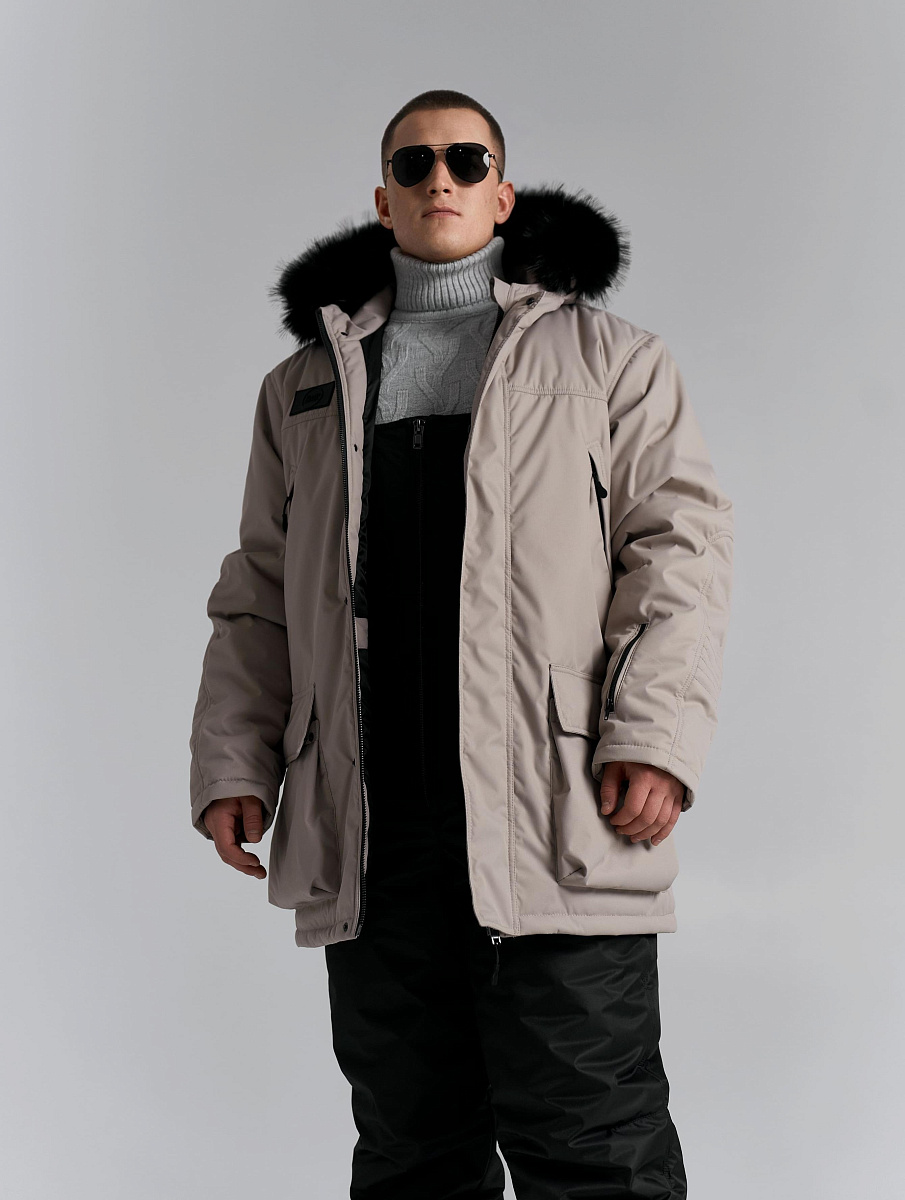 Мужская зимняя куртка, цвет мокко