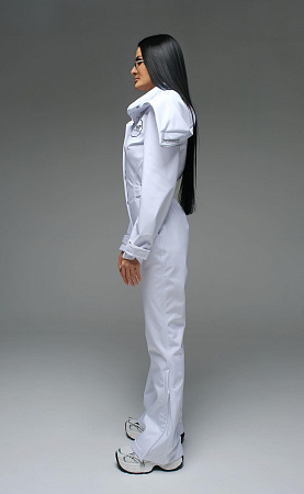 Женский комбинезон Cloud Стрит softshell белый Manufaktura KMP — вид спереди