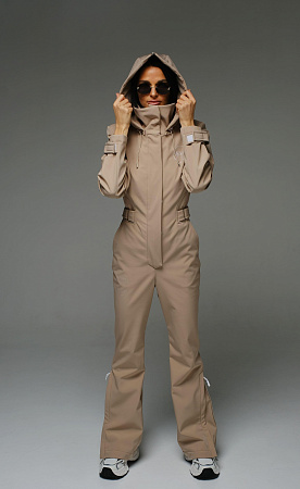 Женский комбинезон Фрейле Стрит песочный softshell Manufaktura KMP — вид спереди