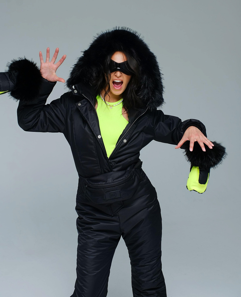 Зимний комбинезон "Валькирия" модель casual цвет черный