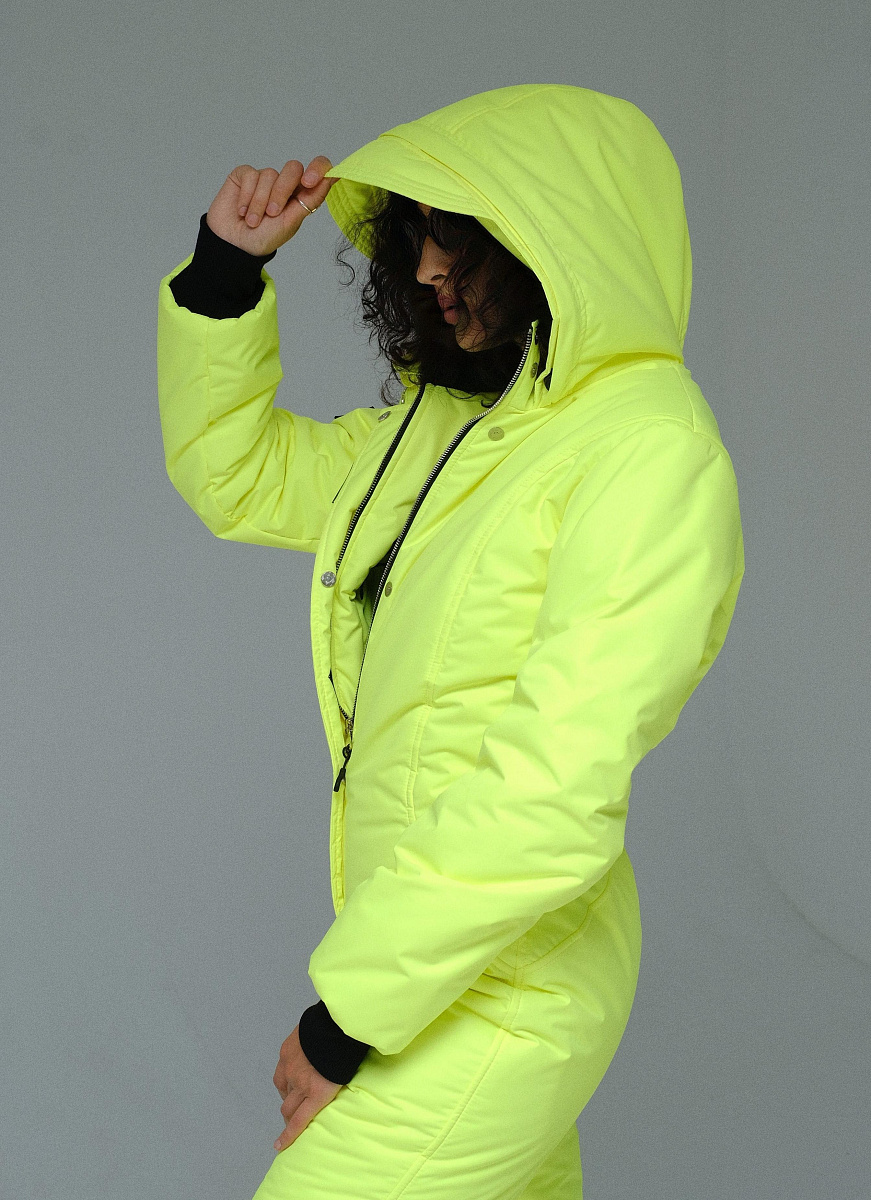 Зимний комбинезон "Солей Вандер" модель casual желтый неон