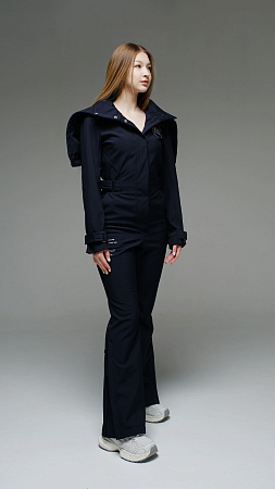 Женский комбинезон МонтеКарло Стрит песочный softshell Manufaktura KMP — вид спереди