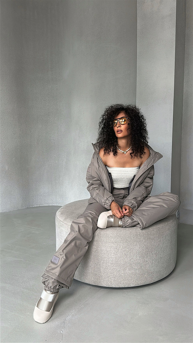 Зимняя куртка женская Латте new укороченная