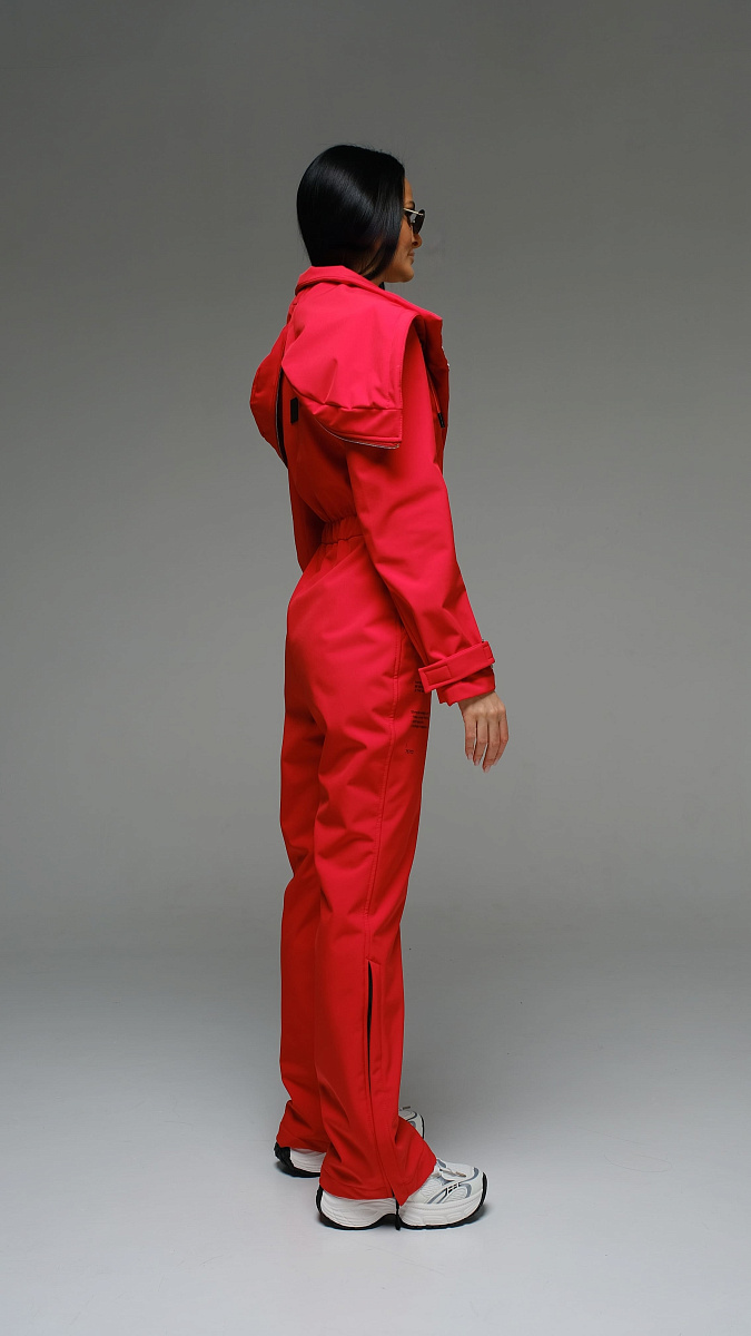 Женский демисезонный комбинезон Бургундия Стрит красный softshell Manufaktura KMP