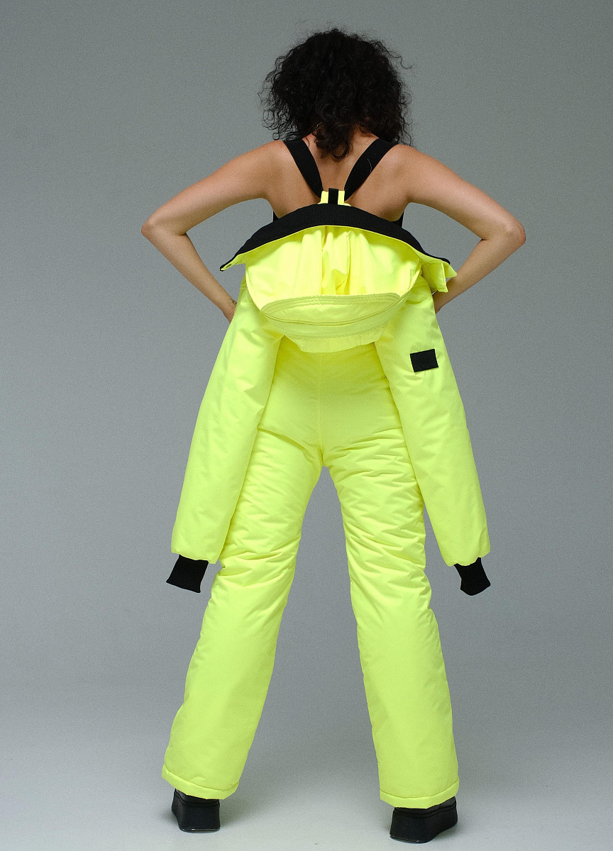 Зимний комбинезон "Солей Вандер" модель casual желтый неон