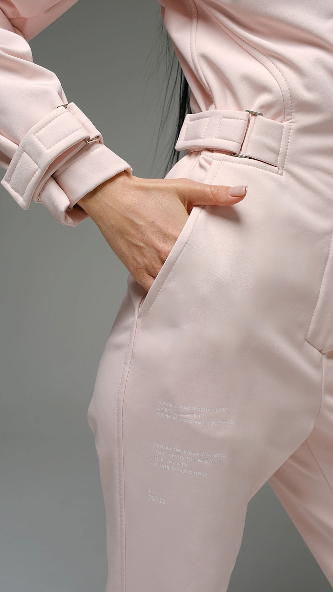 Женский демисезонный комбинезон Пион Стрит песочный softshell Manufaktura KMP