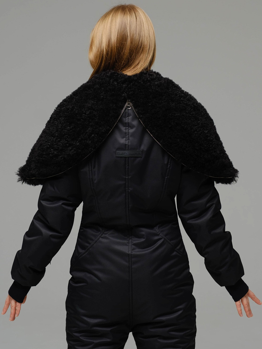 Зимний комбинезон Царица total black модель классика цвет черный