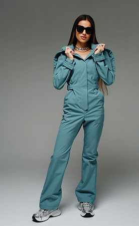 Женский комбинезон Бирюзовый Стрит песочный softshell Manufaktura KMP — вид спереди