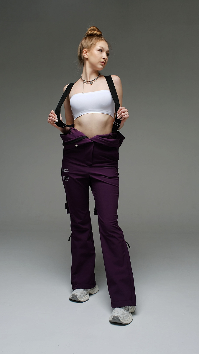 Женский демисезонный комбинезон Ривьера Стрит фиолетовый softshell