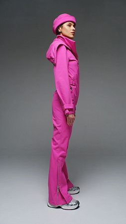 Женский комбинезон МуленРуж Стрит песочный softshell Manufaktura KMP — вид спереди