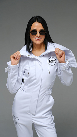 Женский комбинезон Cloud Стрит softshell белый Manufaktura KMP — вид спереди