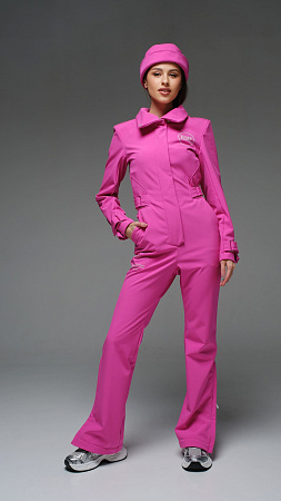 Женский комбинезон МуленРуж Стрит песочный softshell Manufaktura KMP — вид спереди