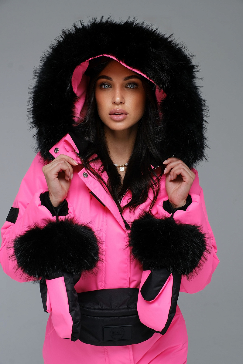 Зимний комбинезон "Легенда" модель casual розовый неоновый