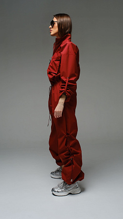 Комбинезон женский демисезонный мембранный Urban Кирпич трехслойный ветрозащитный Manufaktura KMP — вид спереди