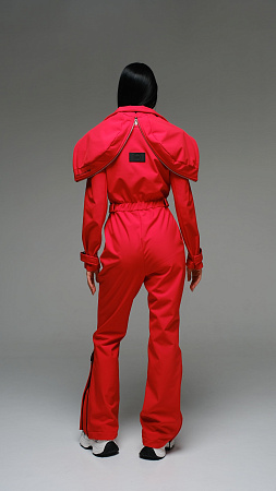 Женский комбинезон Бургундия Стрит красный softshell Manufaktura KMP — вид спереди