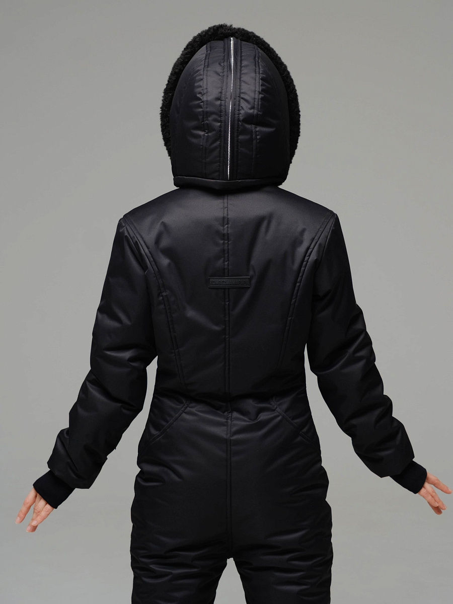 Зимний комбинезон Царица total black модель классика цвет черный