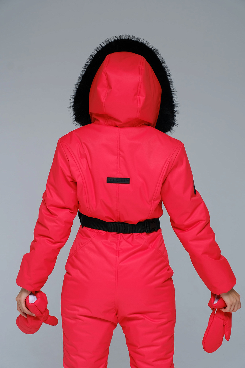 Зимний комбинезон женский "Ракета" модель casual, цвет красный 